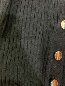 Black Button-Down Dress - Size S