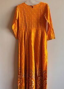 Yellow Ethnic Maxi Dress