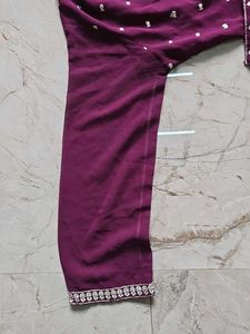 Elegant Purple Embroidered Anarkali