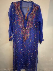 Blue Chikankari Kurta