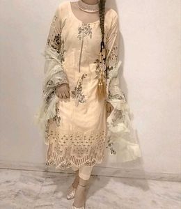 Floral Yellow Salwar Kameez Suit