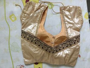 Shiny Golden Padded Blouse