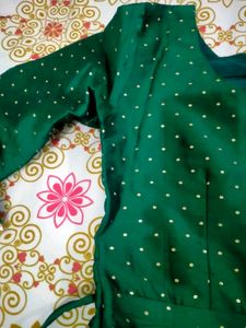 Inddus Dark Green Anarkali Kurta