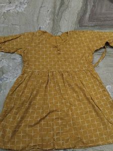 Mustard Checkered Dress