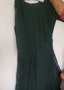 simple long gown with duppta