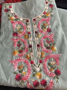 Embroidered suit material