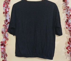 Branded Ballon Black Cotton Top