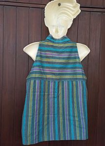 Paul Ropp Vintage Striped Halterneck Top