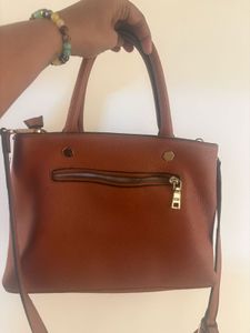 PRADA Milano Brown Leather Handbag