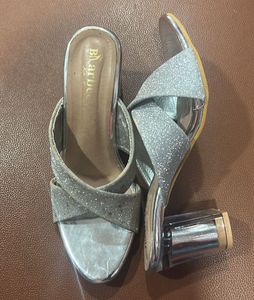 Sparkly Silver Heels