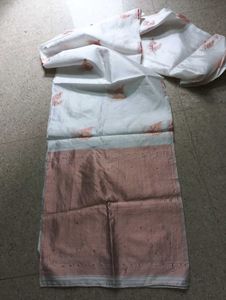 Elegant White &amp; peach Saree