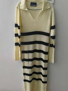 Striped Knit Midi Dress
