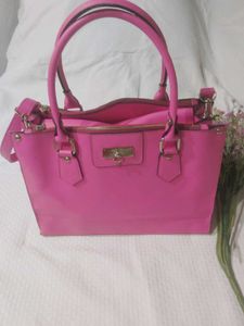 Hot Pink Top Handle Bag