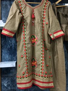 Kurta Salwar Dupatta Cotton Set