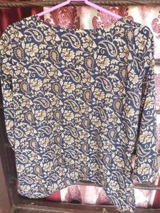 Paisley Print Long Sleeve Top