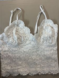 White Lace Bralette Crop Top