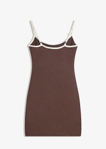 Brown Mini Slip Dress