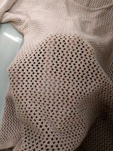 H&amp;m Brown Tank and a beige Net Top Set.
