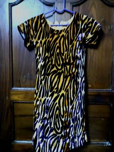 Stripped Knee Length Dress