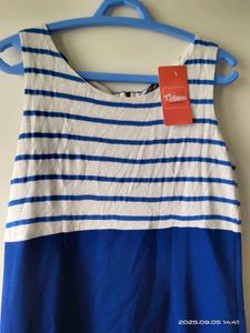 Striped Sleeveless Dress - L Size