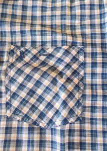 Men&#39;s Blue &amp; White Checkered Shirt