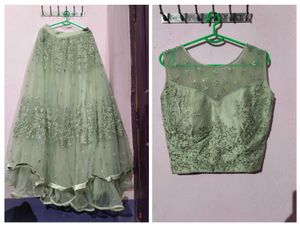 Double Cancan Attached Lehenga