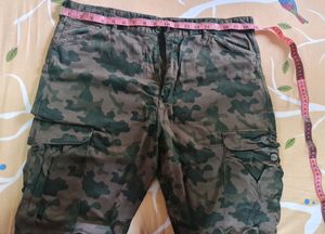 Flying Machine Men Olive Mid Rise Camouflage Pant