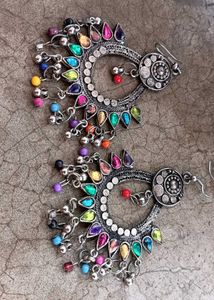 Colorful Silver Earrings