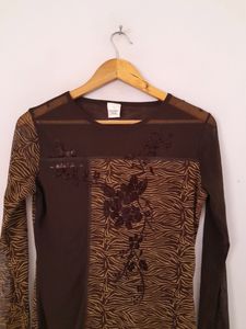 Brown Printed Top (Women&#39;s)