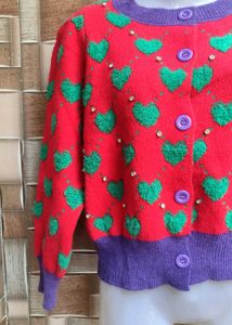 Red Heart Cardigan
