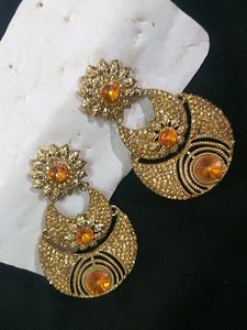 Golden Orange Earrings