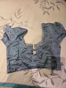 🎊Sale🎊Floral Blue Saree