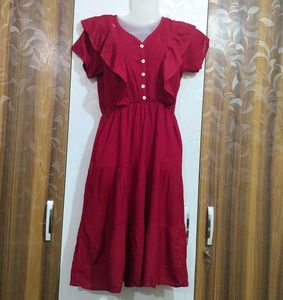 Red Ruffle Dress