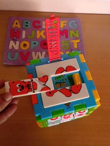 6 tile Cube Game N Alphabet Mat