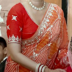 Elegant Orange Saree