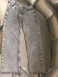 Grey Wash Straight Leg Jeans
