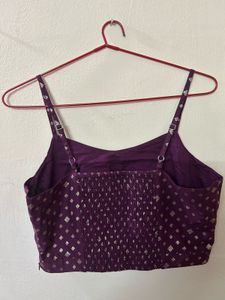 Purple Ethnic Skirt &amp; Spaghetti Top