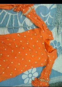 Orange Kurta Set
