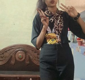 Oversized Full Dark Black T Shirt