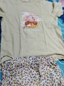 Combo Of Pure Cotton Top N Skirt