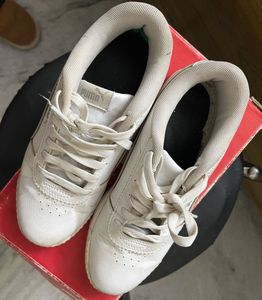 Puma White Casual Shoes worn only twice