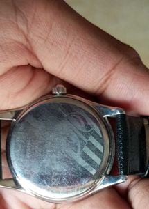 Titan Quartz Multifunction Black Dial Leather Belt