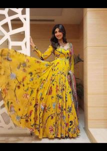 New Designer Stylist Gown With Full Flair