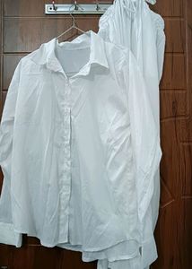 White Linen Co-ord Free Size