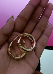Bold &amp; Elegant Chunky Gold Hoop Earrings🎀✨️