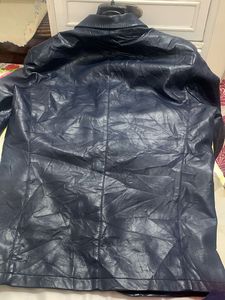 Navy Blue Unisex Leather Jacket📌offer In Profile