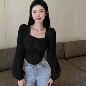 Chic New Stylish Black Corset Top