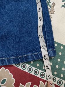 Blue Denim Straight Leg Jeans