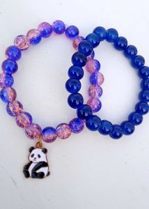Beaded Panda Bracelet Set
