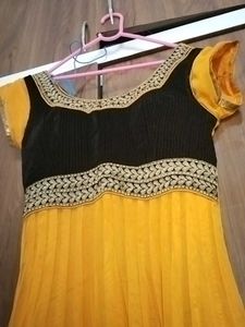 Elegant Yellow Anarkali Suit